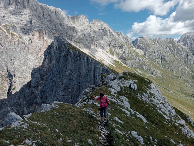 Monte Zabus e Monte Curtissons dai Piani del Montasio
